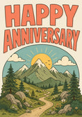 Load image into Gallery viewer, Anniversary - Personalised Card — with punch holes