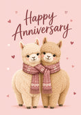 Load image into Gallery viewer, Anniversary - Personalised Card — with punch holes