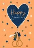 Load image into Gallery viewer, Couple Heart Balloon Wedding Rings Anniversary Card