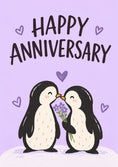 Load image into Gallery viewer, Anniversary - Personalised Card — with punch holes