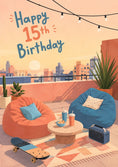 Load image into Gallery viewer, Birthdays - Personalised Card — with punch holes