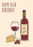 Load image into Gallery viewer, Vino Rosso Wine and Cheese 85th Birthday Card