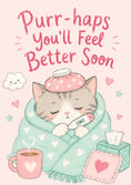 Load image into Gallery viewer, Get Well - Personalised Card — with punch holes