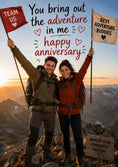Load image into Gallery viewer, Anniversary - Personalised Card — with punch holes