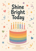 Load image into Gallery viewer, Birthdays - Personalised Card — with punch holes