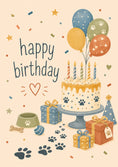 Load image into Gallery viewer, Birthdays - Personalised Card — with punch holes