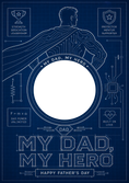 Load image into Gallery viewer, Father's Day - Personalised card — blank frame