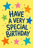 Load image into Gallery viewer, Colourful Stars Have a Very Special Birthday Card