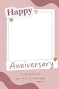 Load image into Gallery viewer, Grateful for Our Friendship Photo Upload Anniversary Card