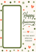 Load image into Gallery viewer, Green Polka Dot Most Special Person Photo Upload Anniversary Card