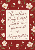 Load image into Gallery viewer, Birthdays - Personalised Card — with punch holes
