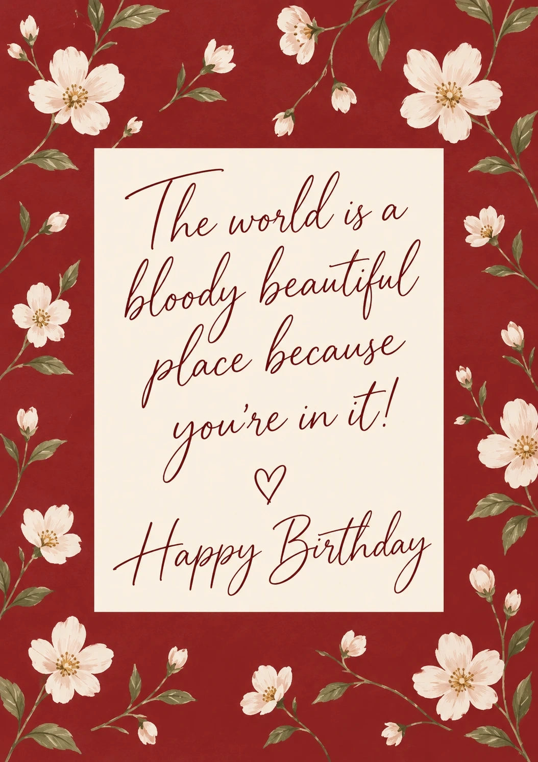 Birthdays - Personalised Card — with punch holes