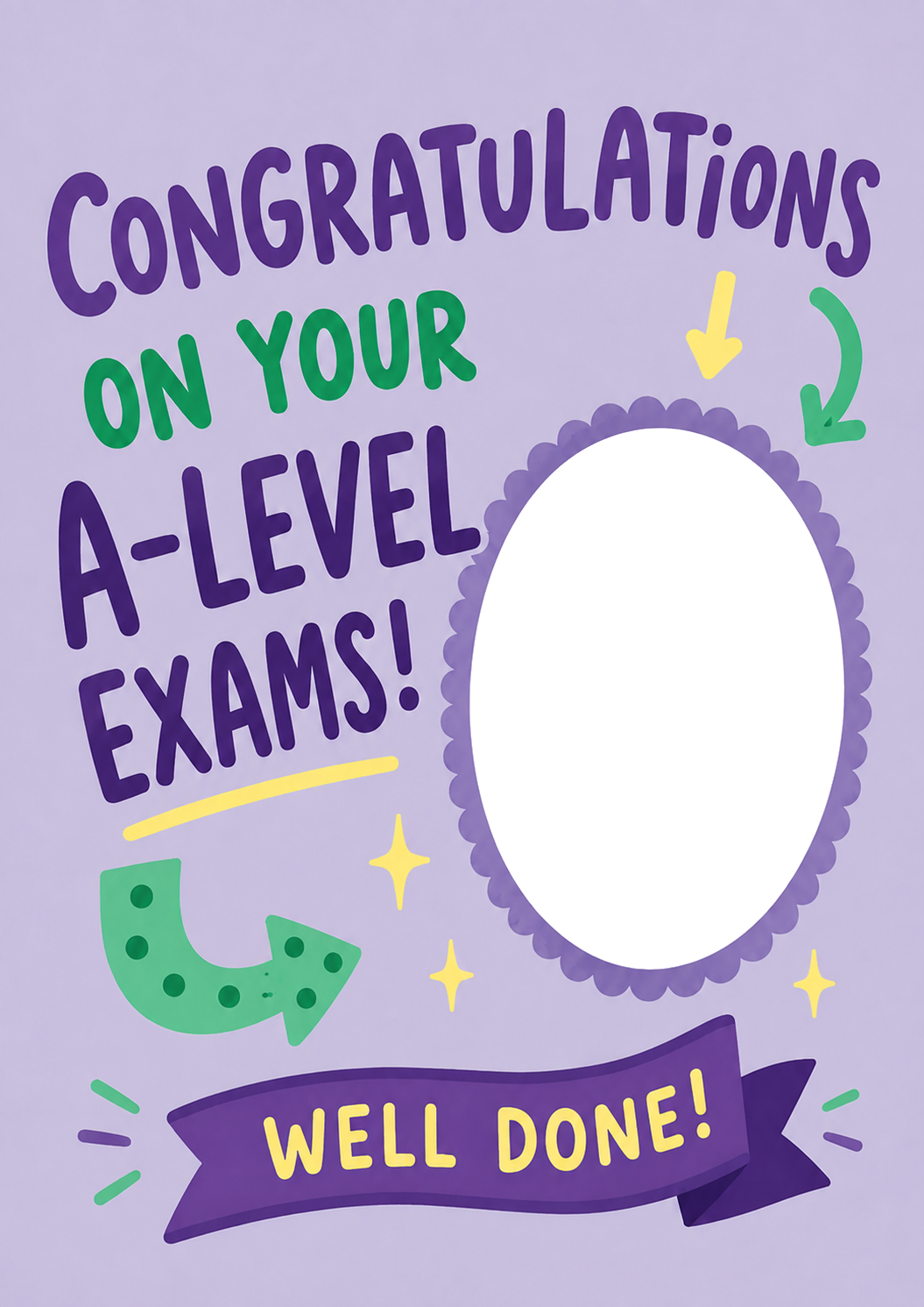 Congratulations On Your A-Level Exams Photo Upload Congratulations Card