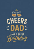 Load image into Gallery viewer, Cheers Dad Whisky Glasses 45th Birthday Card for Him
