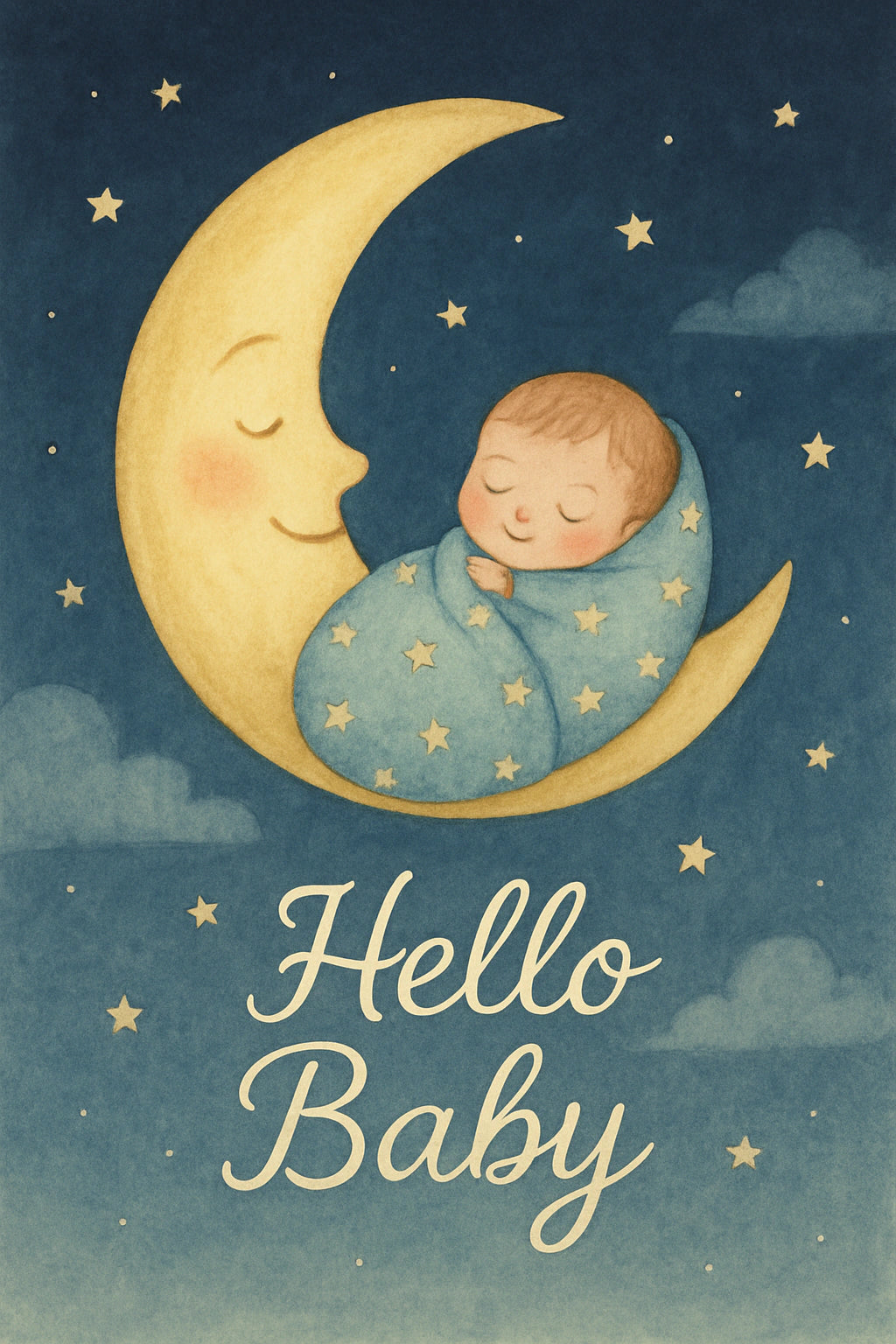 New Baby Personalised Card