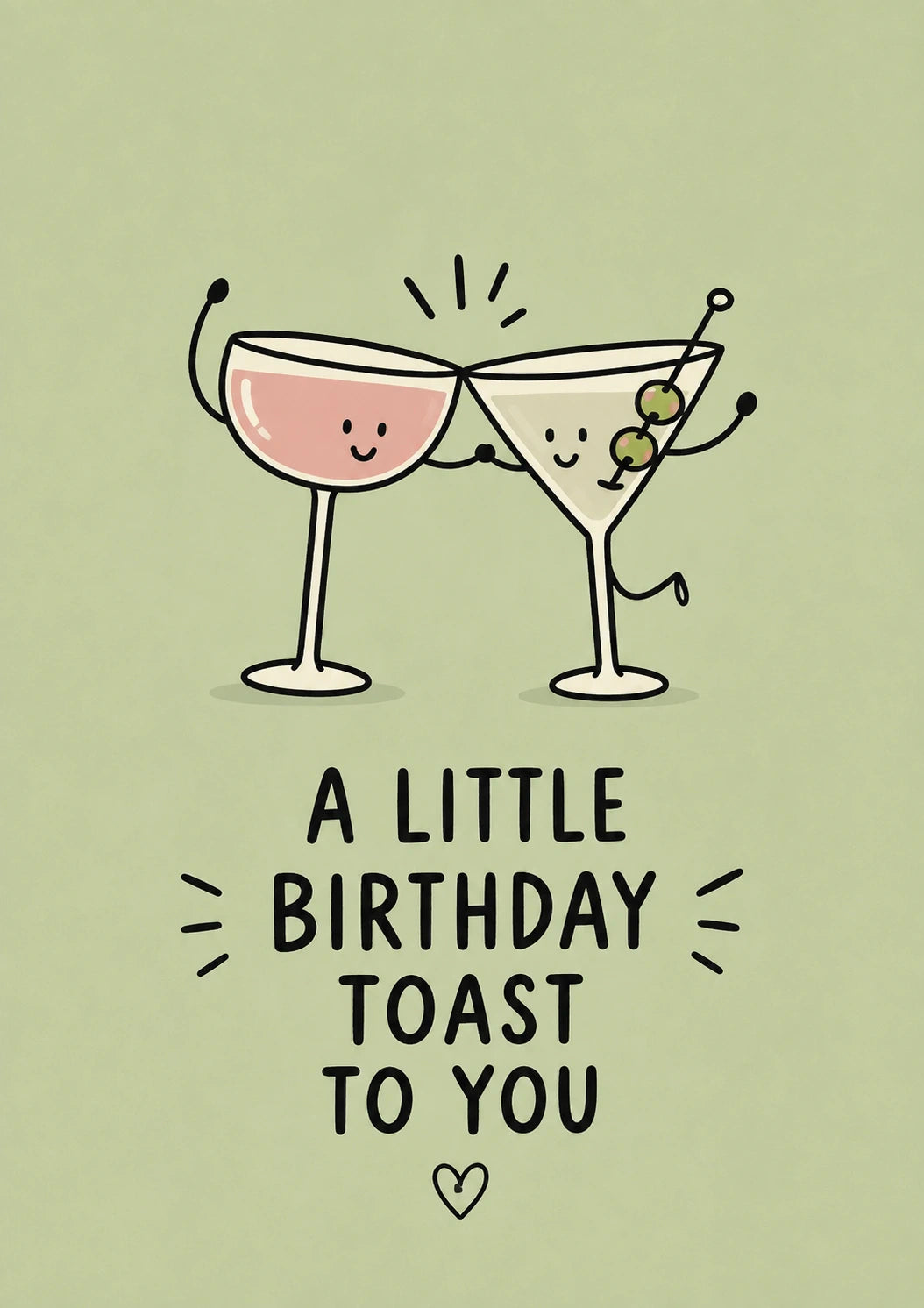Funny Cocktail Glasses Clinking 19th Birthday Card