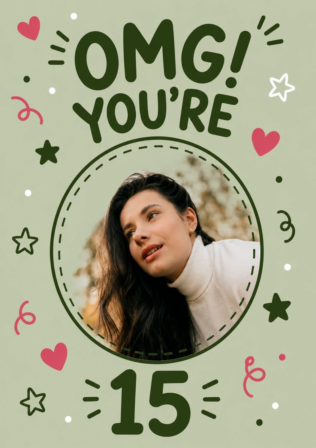 Birthdays - Personalised Card — with punch holes