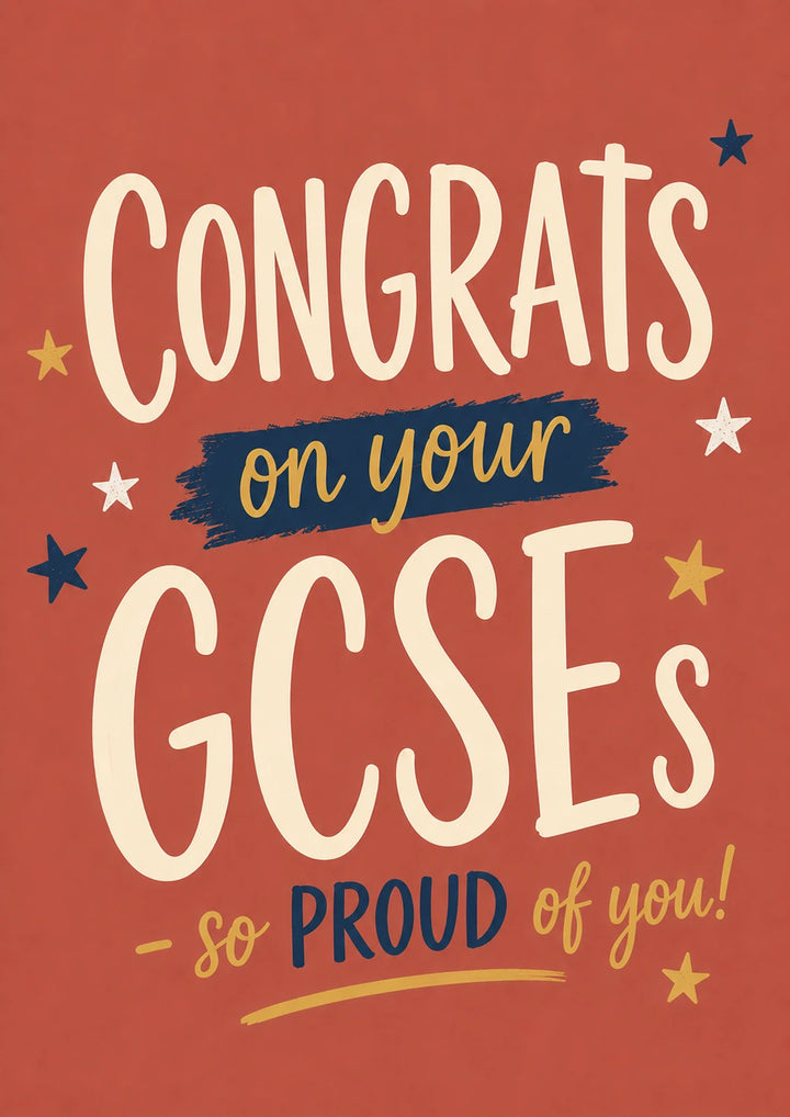Congrats on Your GCSEs So Proud of You Card