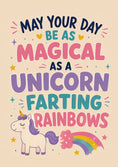 Load image into Gallery viewer, Funny Unicorn Farting Rainbows 13th Birthday Card
