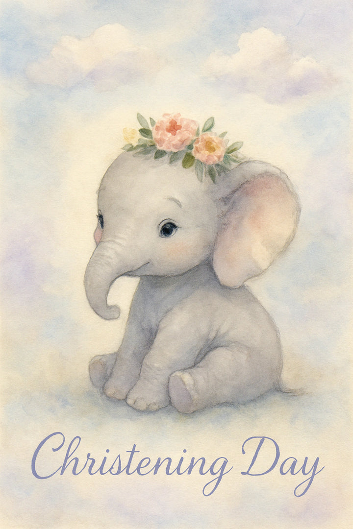 Christening Personalised Card
