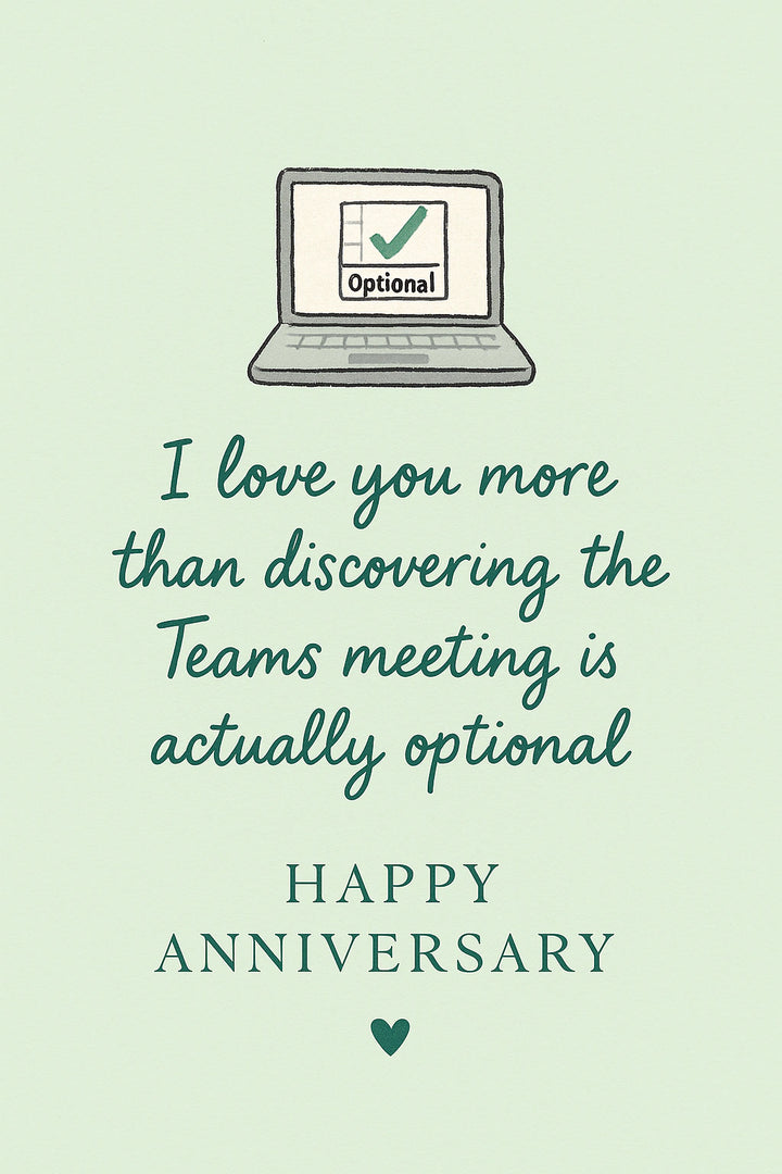 Anniversary Personalised Card