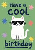 Load image into Gallery viewer, Funny Cool Cat in Sunglasses Birthday Card
