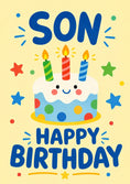 Load image into Gallery viewer, Birthdays - Personalised Card — with punch holes
