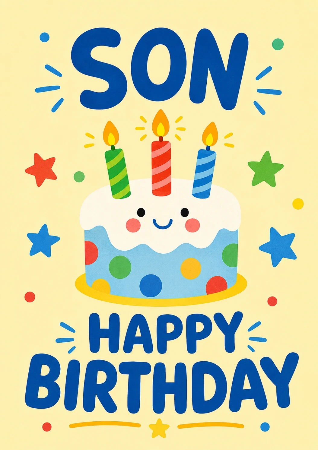 Birthdays - Personalised Card — with punch holes