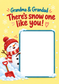 Load image into Gallery viewer, Funny There's Snow One Like You Photo Upload Christmas Card for Grandma & Grandad
