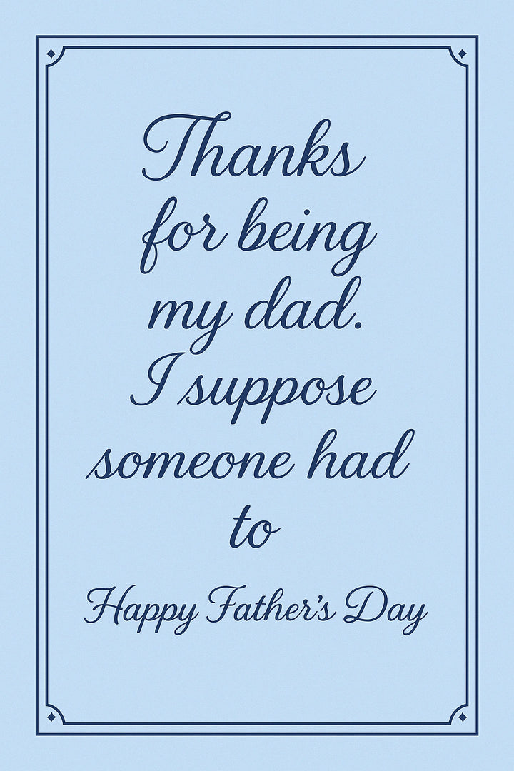 Father's Day - Personalised card