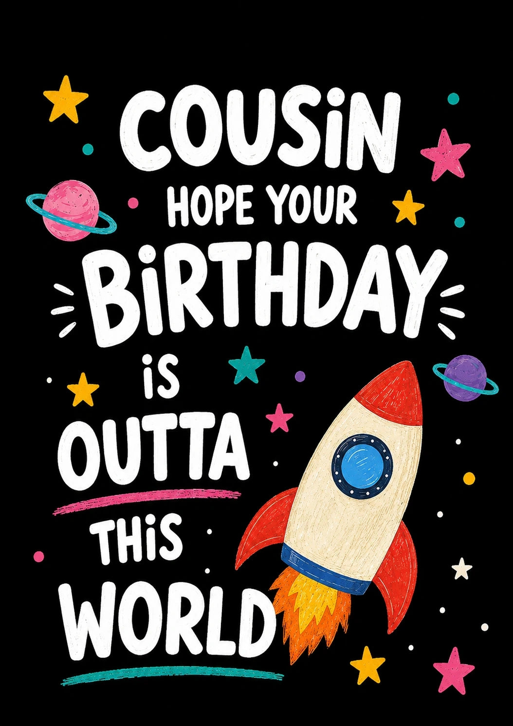 Birthdays - Personalised Card — with punch holes