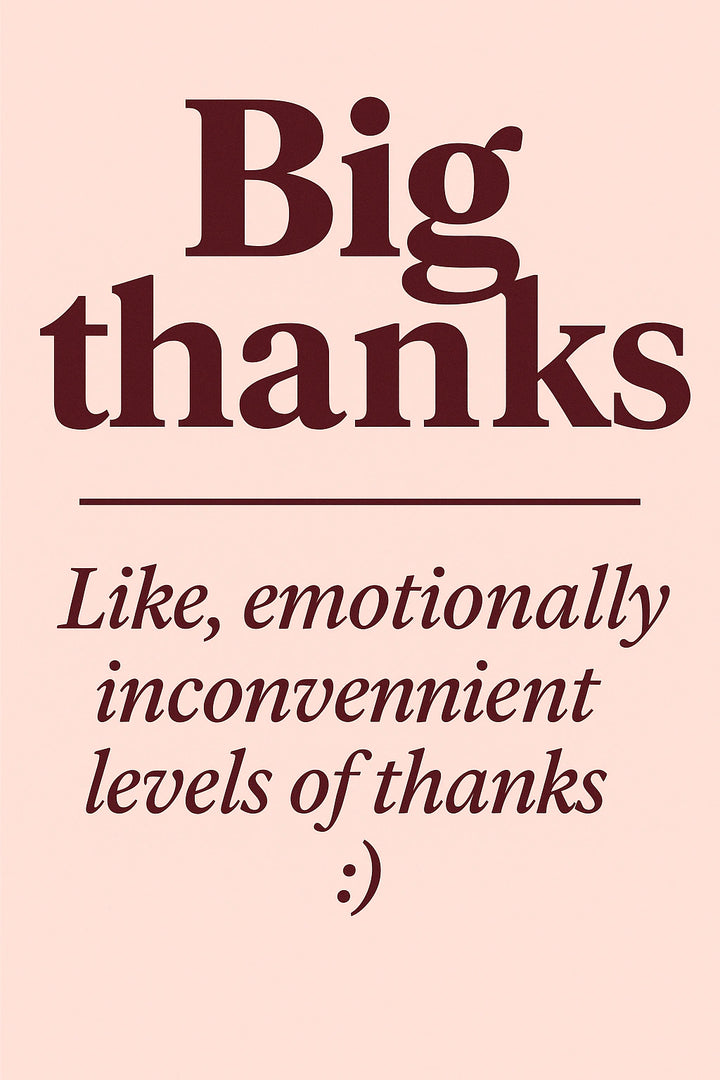 Thank You Personalised Card