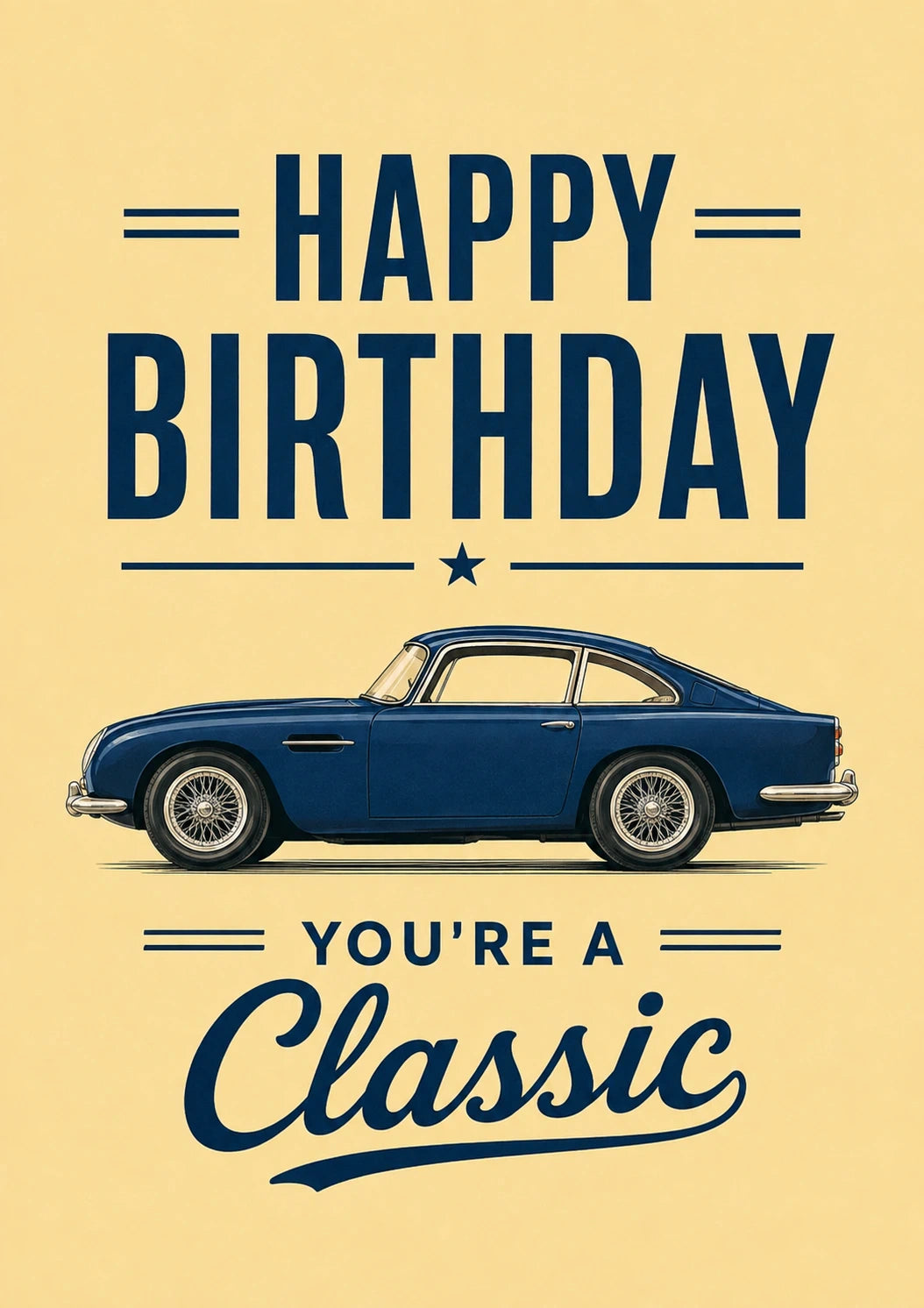 Classic Car You're a Classic 75th Birthday Card for Him