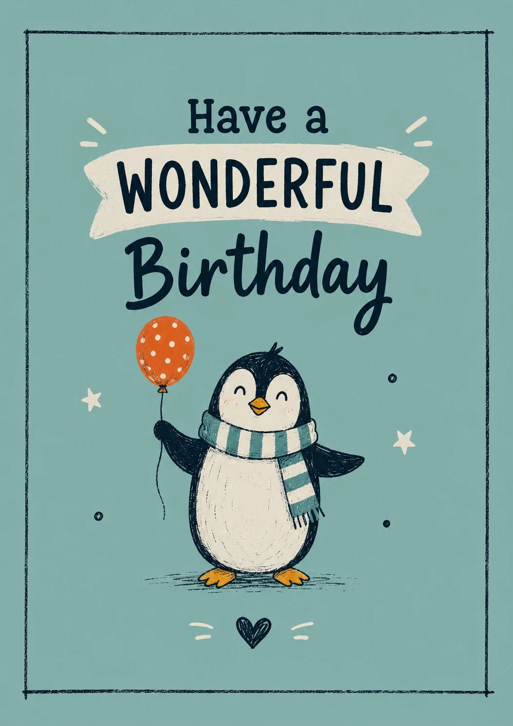 Birthdays - Personalised Card — with punch holes