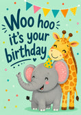 Load image into Gallery viewer, Birthdays - Personalised Card — with punch holes
