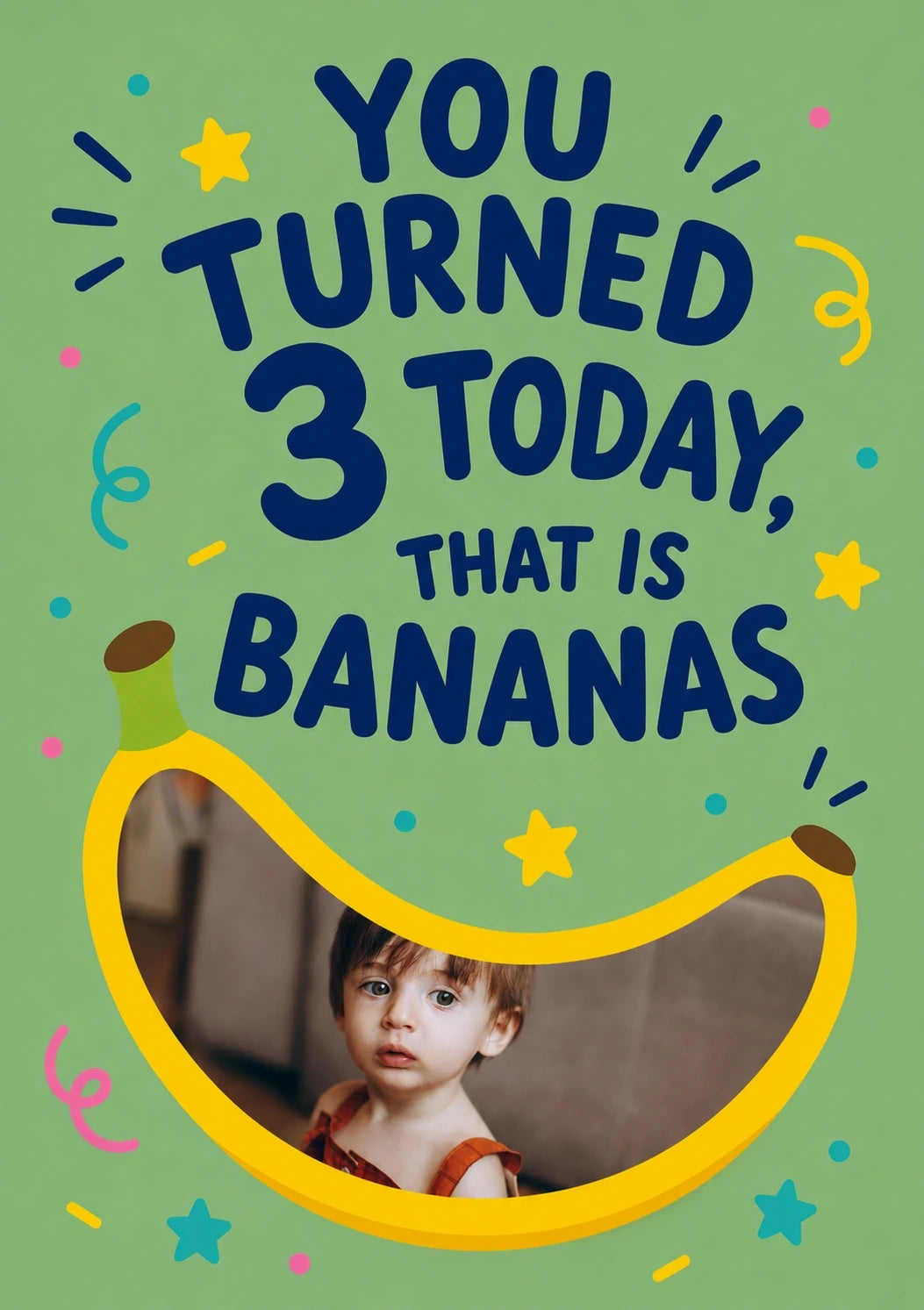 Birthdays - Personalised Card — with punch holes