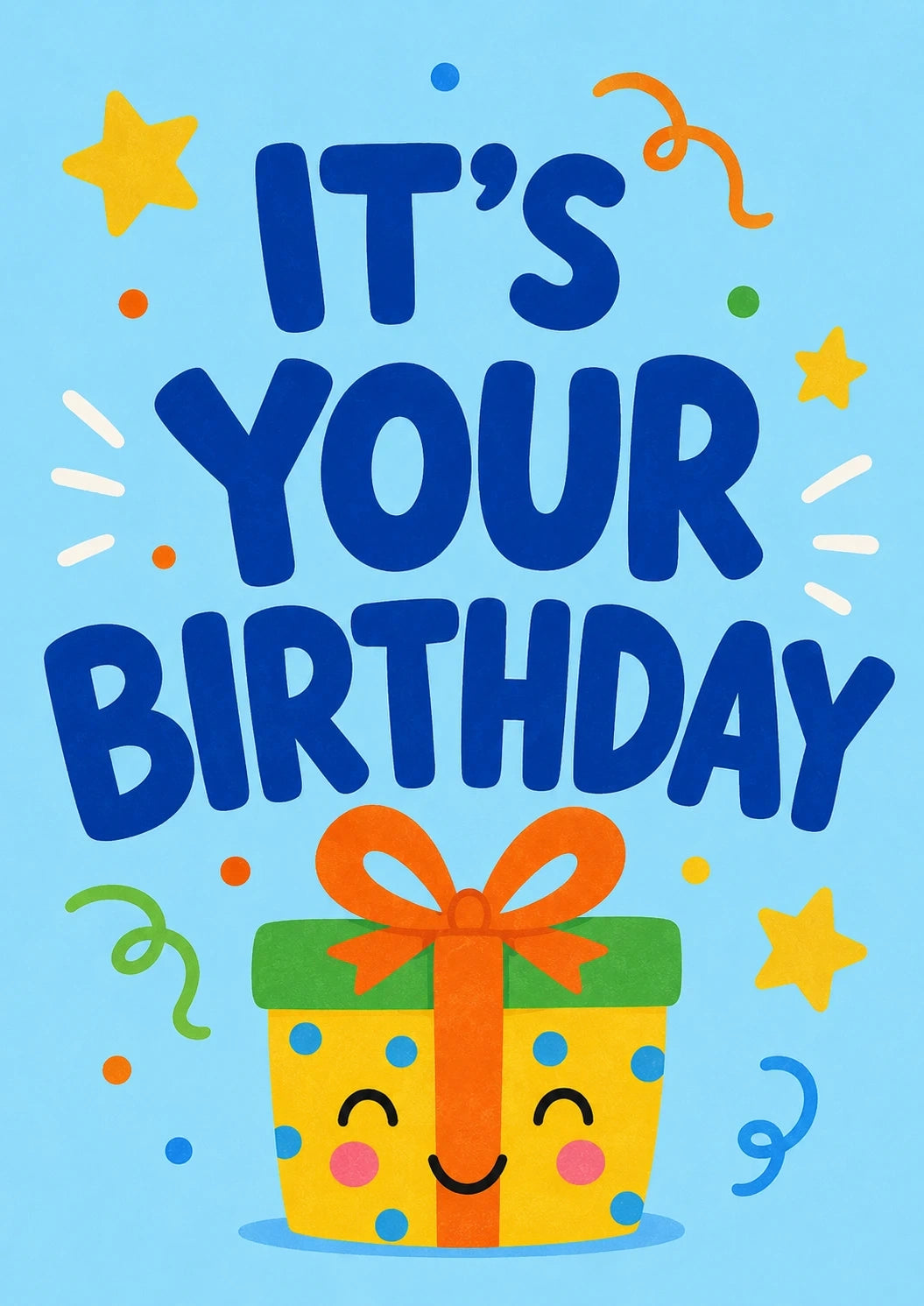 Birthdays - Personalised Card — with punch holes