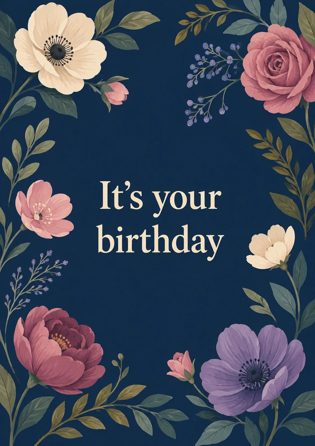 Birthdays - Personalised Card — with punch holes