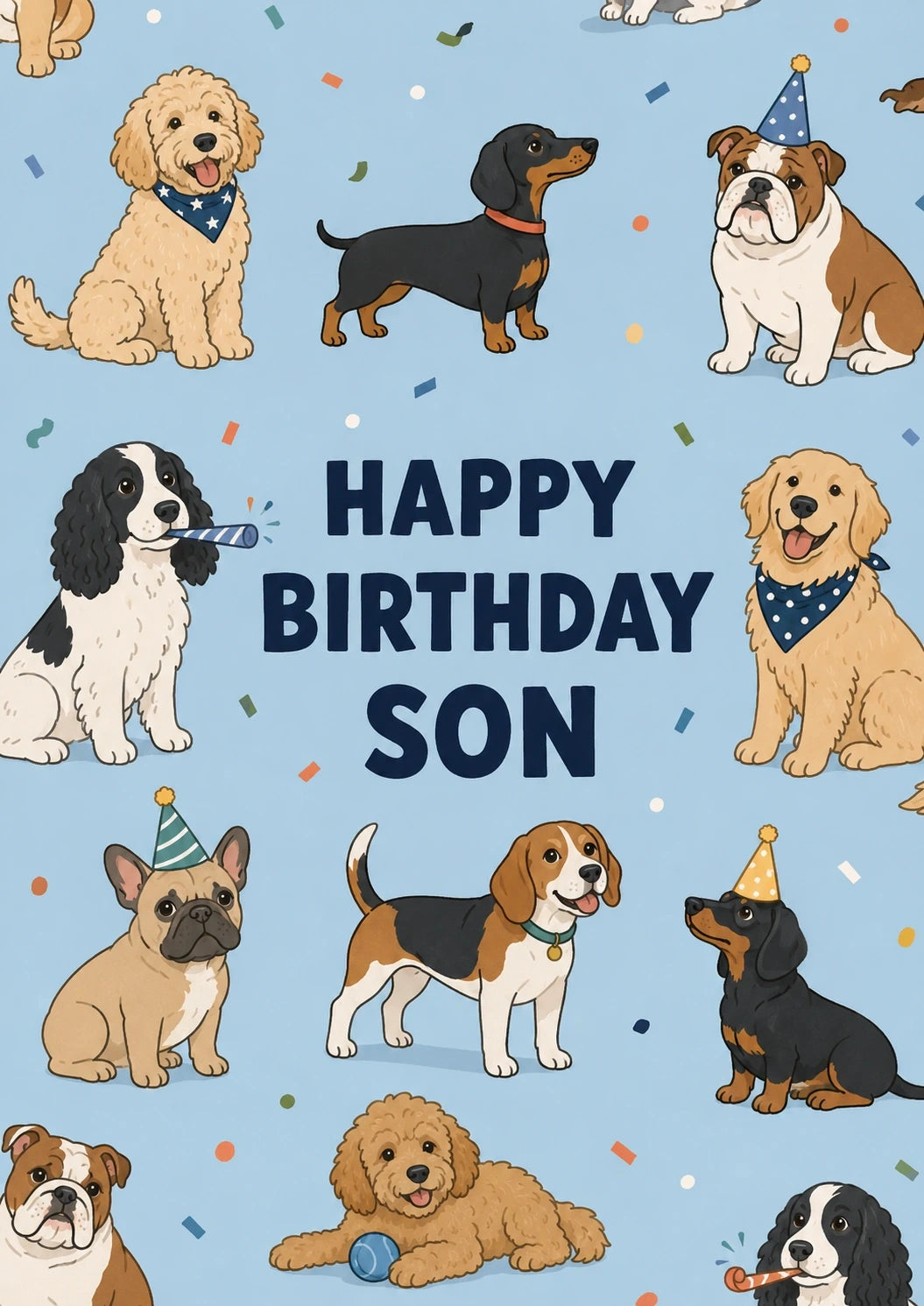 Birthdays - Personalised Card — with punch holes