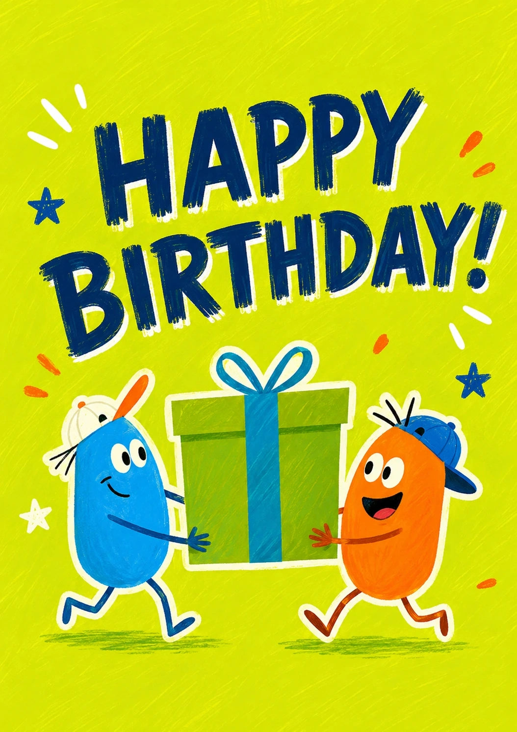 Birthdays - Personalised Card — with punch holes
