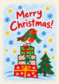 Load image into Gallery viewer, Christmas - Personalised Card — with punch holes
