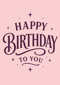 Load image into Gallery viewer, Pink Sparkle Typography Happy Birthday Card for Her
