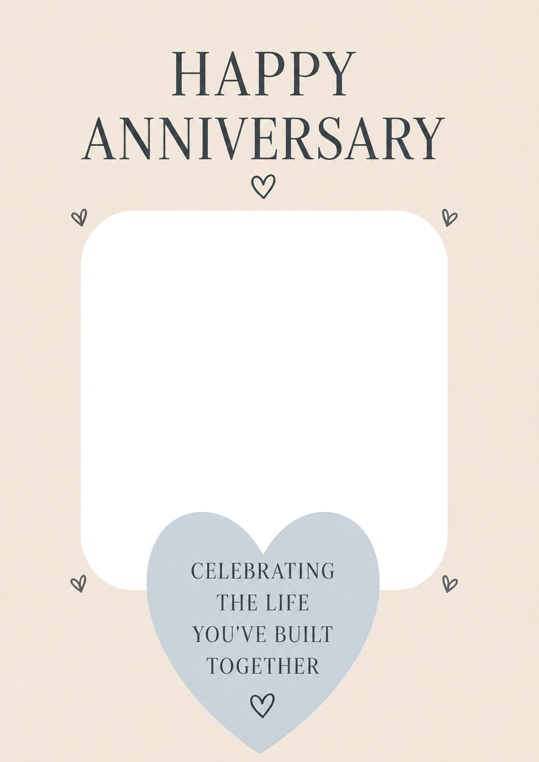 Celebrating Life Built Together Photo Upload Anniversary Card