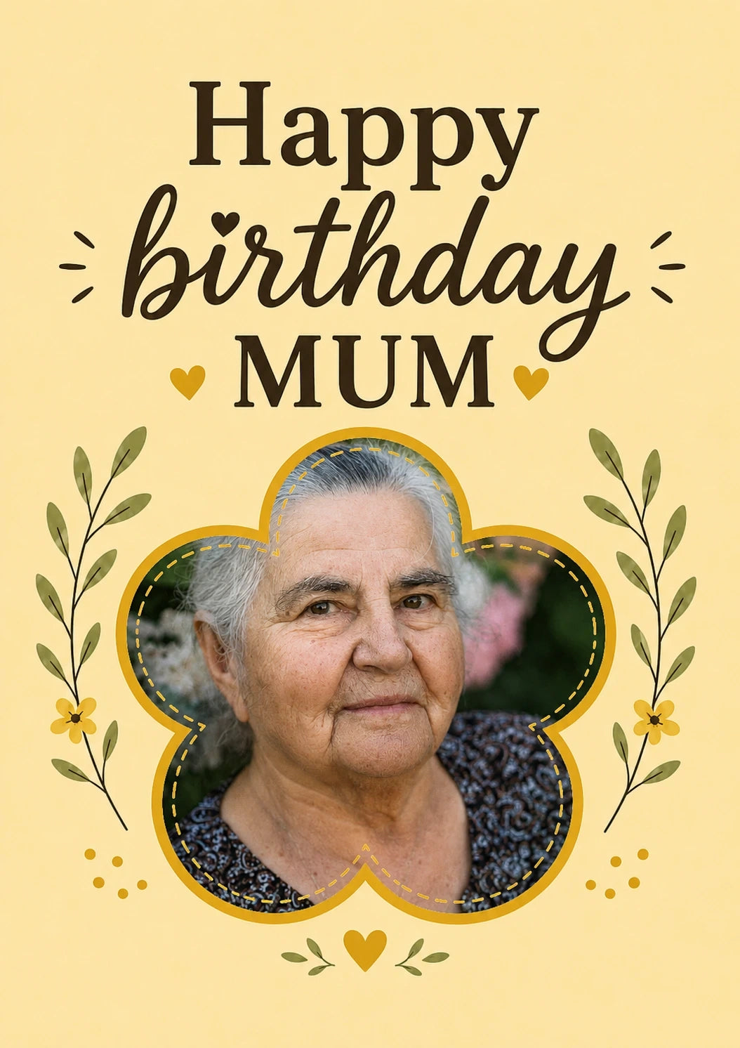 Birthdays - Personalised Card — with punch holes