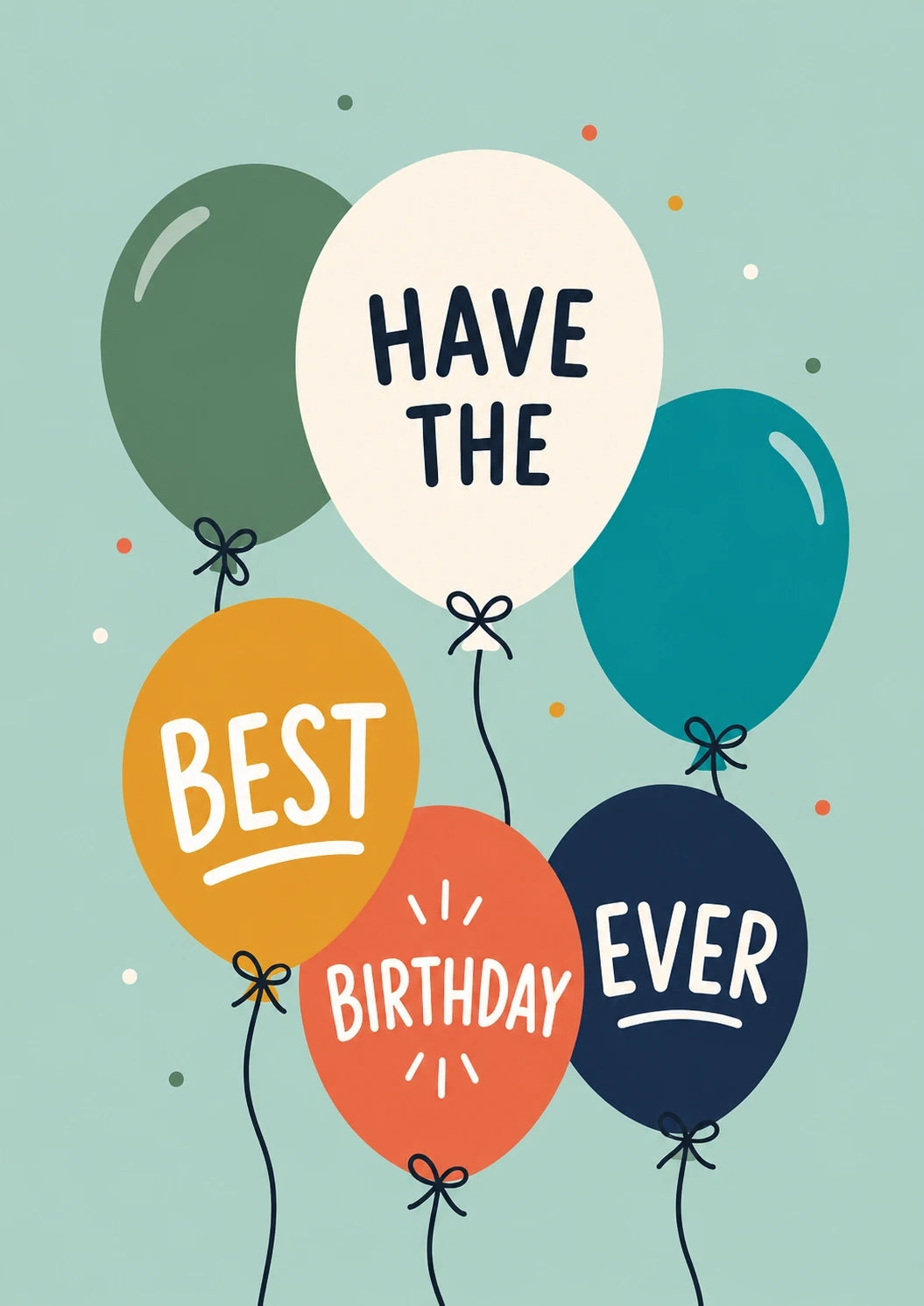 Birthdays - Personalised Card — with punch holes