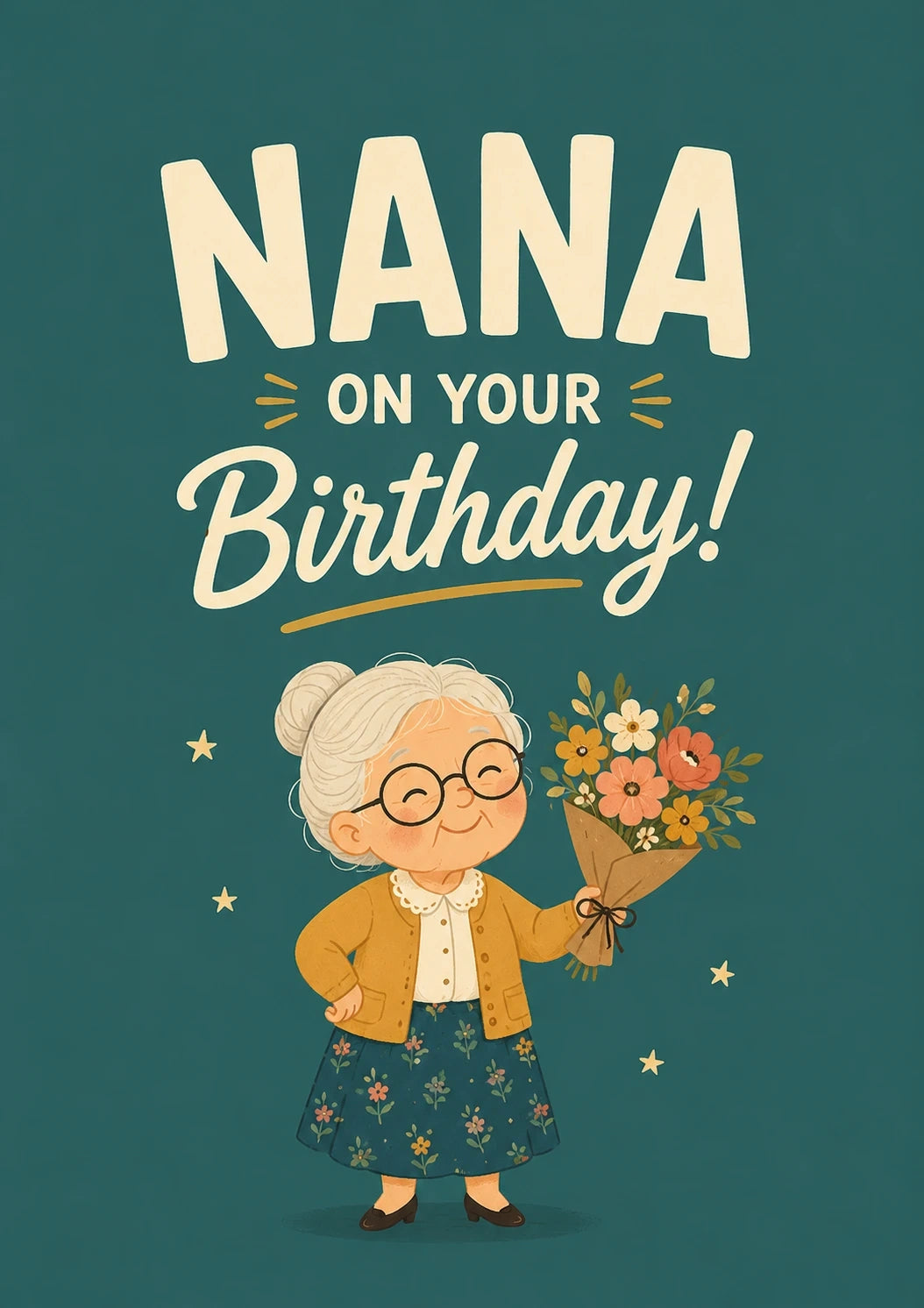 Birthdays - Personalised Card — with punch holes