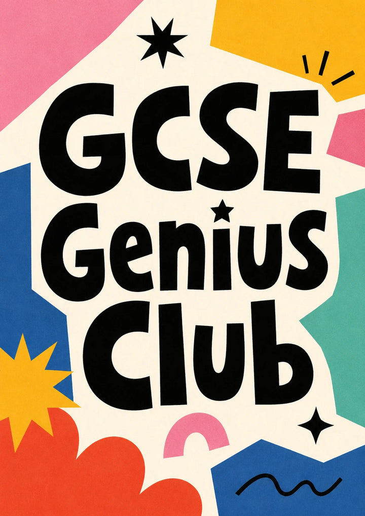 GCSE Genius Club Bold Retro Pop Art Congratulations Card