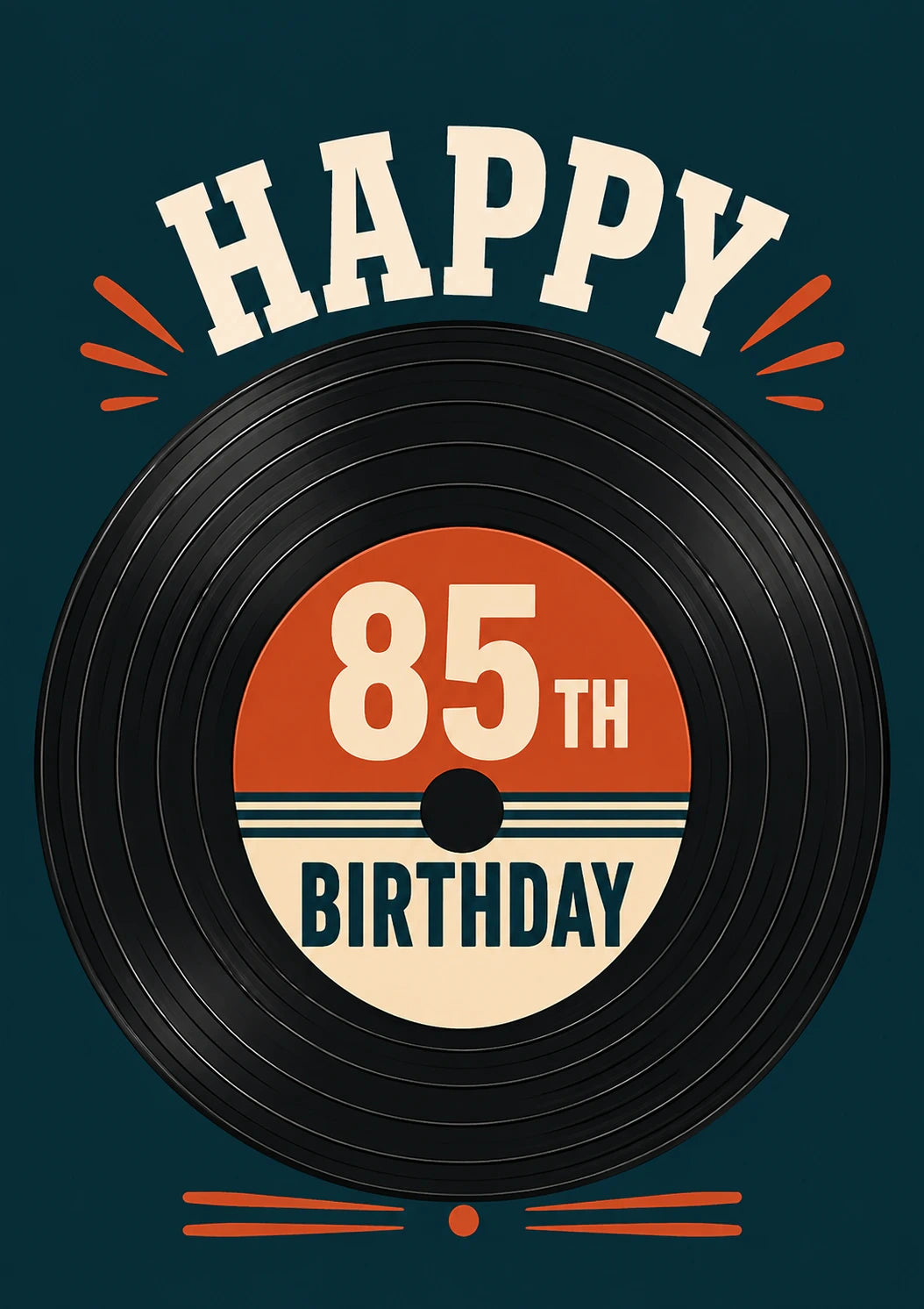 Retro Vinyl Record 85th Birthday Card