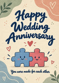 Load image into Gallery viewer, Anniversary - Personalised Card — with punch holes
