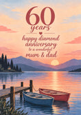 Load image into Gallery viewer, Anniversary - Personalised Card — with punch holes
